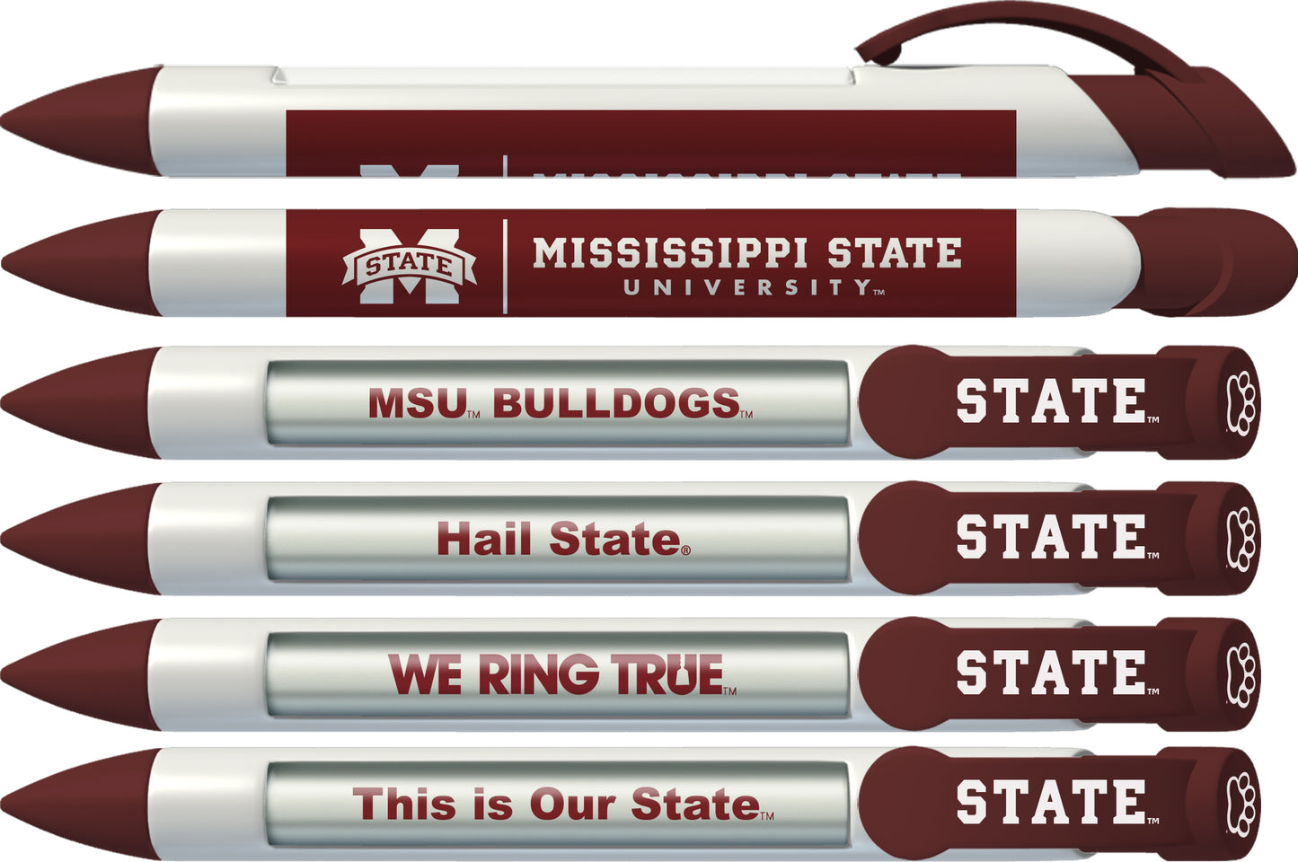 Mississippi State University Braggin' Rights® Collegiate Value Pack Canister of 36 pens