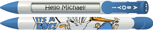 PERSONALIZED Baby Boy Stork Pen