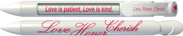 Love Honor Cherish Red Pen
