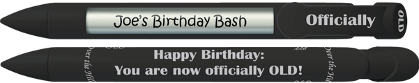 PERSONALIZED Over The Hill - Birthday Pen