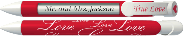 PERSONALIZED Red True Love Valentine Greeting Pen®