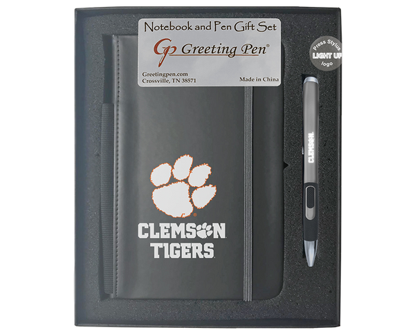 Clemson University Large Notebook Light Up Gift Set