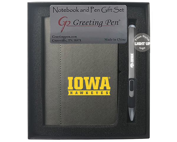 Iowa: University of Iowa Small Notebook Light Up Gift Set