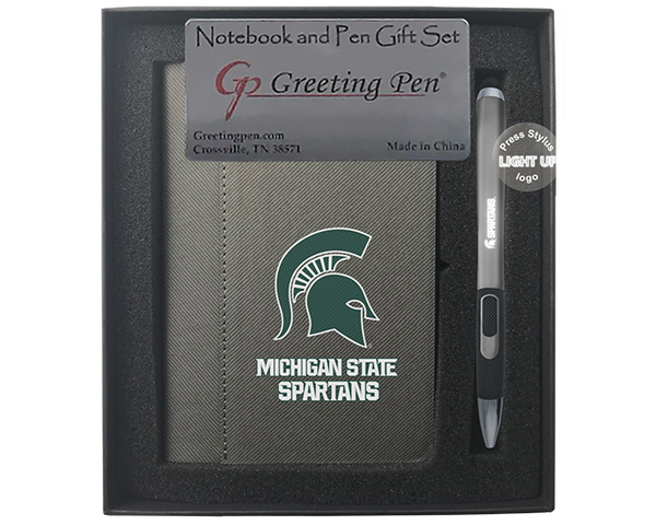 Michigan State University Small Notebook Light Up Gift Set