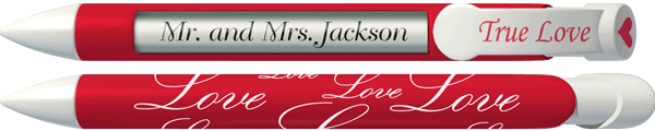 PERSONALIZED Red True Love Valentine Greeting Pen®