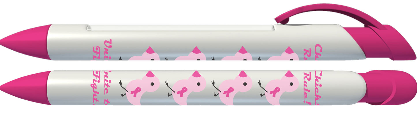 4 Hot Pink Chicks BCA Message Pen