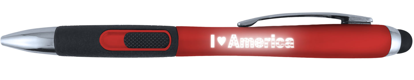 I Heart America Light Up Pen
