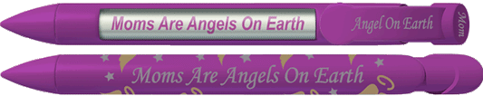 Purple Moms Are Angels On Earth Pen