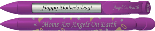 PERSONALIZED Purple Moms Are Angels On Earth Pen