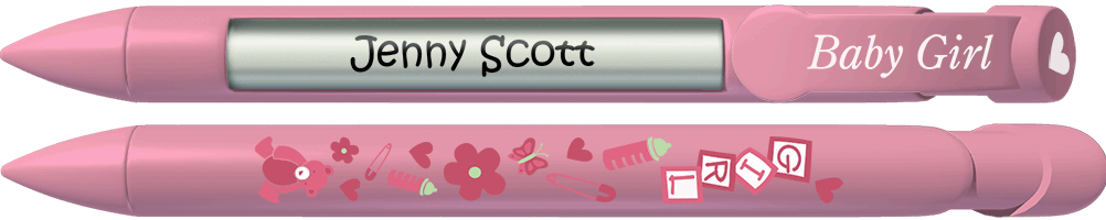 PERSONALIZED Baby Girl Blocks Pen