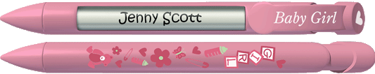 PERSONALIZED Baby Girl Blocks Pen