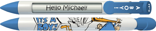 PERSONALIZED Baby Boy Stork Pen