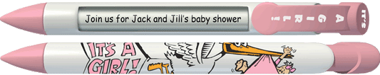 PERSONALIZED Baby Girl Stork Pen