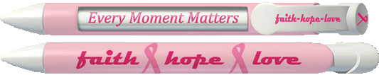 Breast Cancer Awareness Faith, Hope, & Love Pen