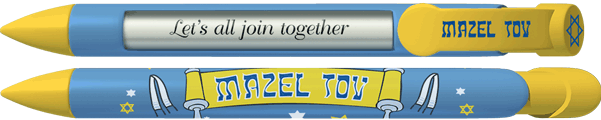 PERSONALIZED Mazel Tov Blue Pen