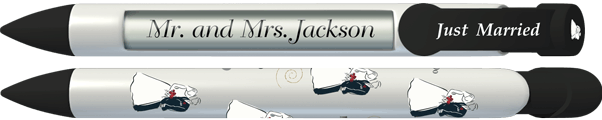 PERSONALIZED Bride and Groom Pen