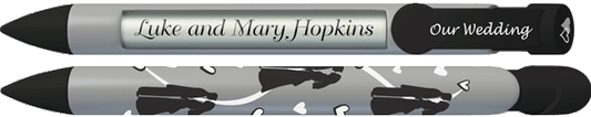 PERSONALIZED Bride and Groom Silhouettes Pen