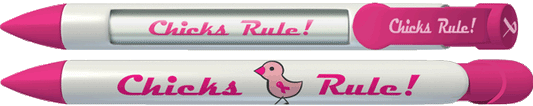 Breast Cancer Awareness Hot Pink Chicks Rule Pen