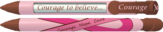 Breast Cancer Awareness Chocolate Courage Pen