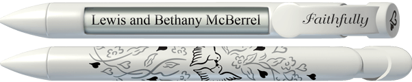 PERSONALIZED Faithfully Turtledoves Pen