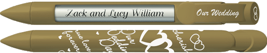 PERSONALIZED Gold Our Wedding Pen