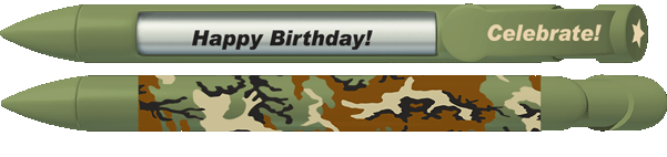 Green Camo Birthday Pen