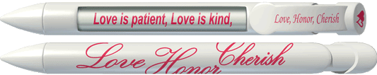 Love Honor Cherish Red Pen