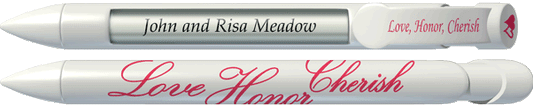 PERSONALIZED Love Honor Cherish Red Pen