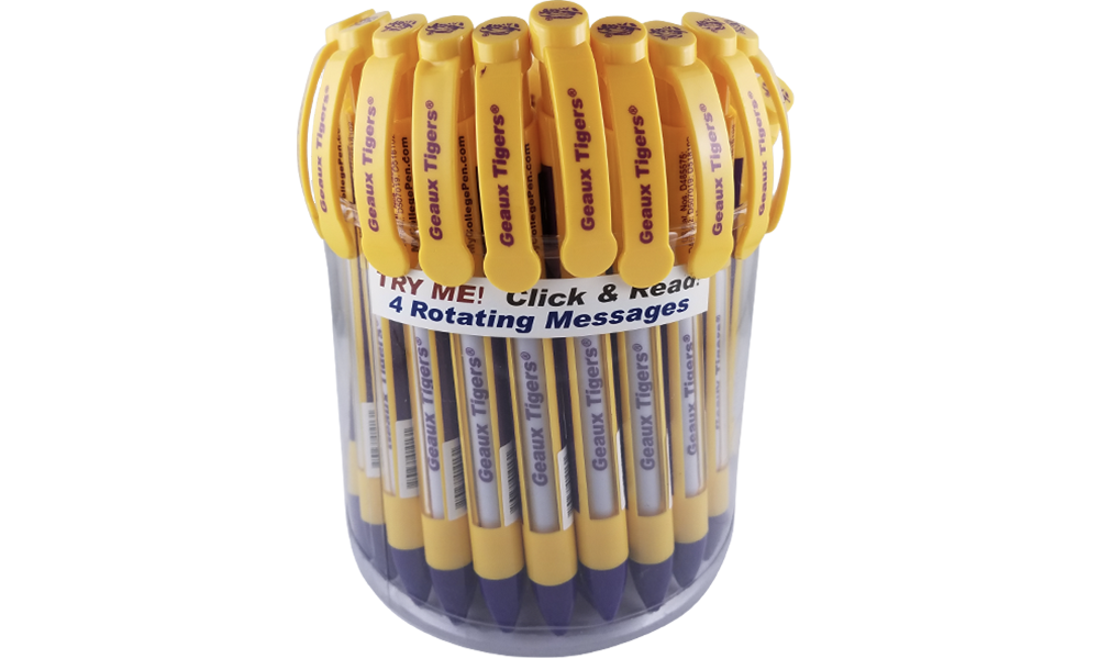 LSU (Lousiana State University) Braggin' Rights® Collegiate Value Pack Canister of 36 pens