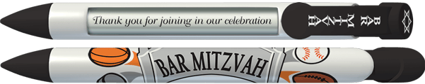 PERSONALIZED Sports Bar Mitzvah Pen