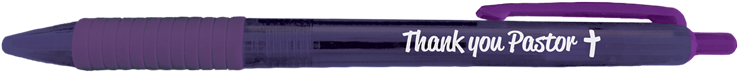 Thank you Pastor with Cross Translucent Pen