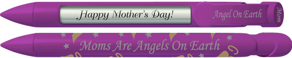 PERSONALIZED Purple Moms Are Angels On Earth Pen