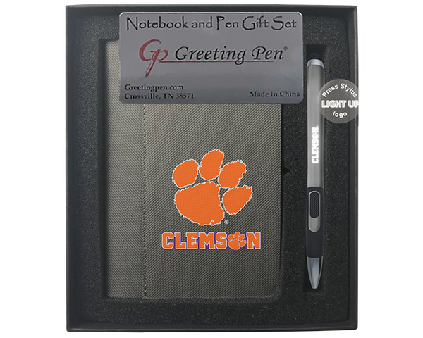 Clemson University Small Notebook Light Up Gift Set