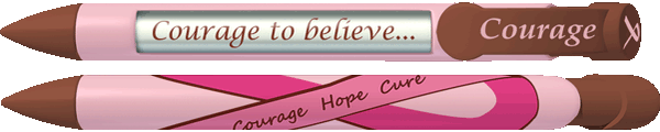 Breast Cancer Awareness Chocolate Courage Pen