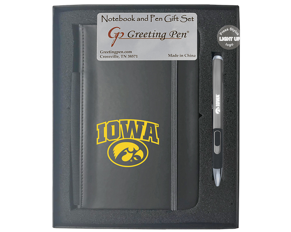 Iowa: University of Iowa Large Notebook Light Up Gift Set