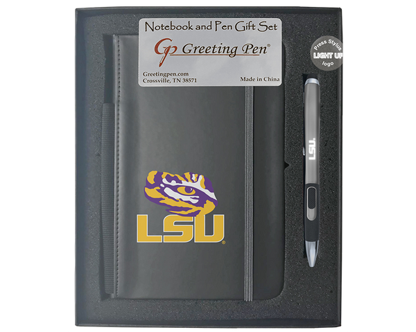 LSU (Louisiana State University) Large Notebook Light Up Gift Set