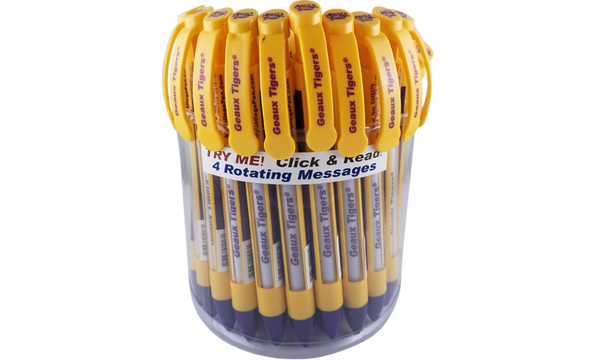 LSU (Lousiana State University) Braggin' Rights® Collegiate Value Pack Canister of 36 pens
