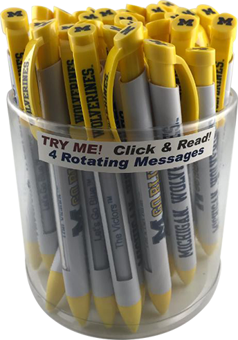 Michigan: University of Michigan Braggin' Rights® Pen Collegiate Value Pack Canister of 36 pens