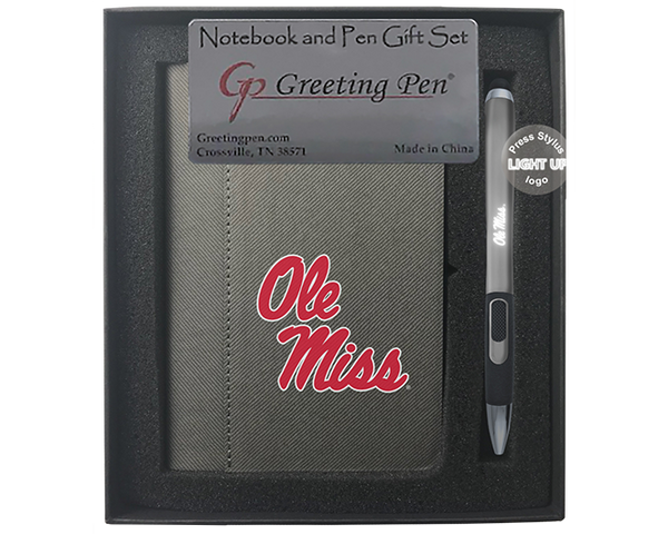 Mississippi: University of Mississippi Ole Miss Small Notebook Light Up Gift Set