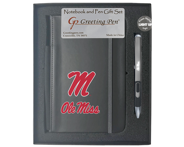 Mississippi: University of Mississippi Ole Miss Large Notebook Light Up Gift Set