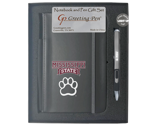 Mississippi State University Large Notebook Light Up Gift Set