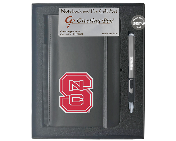 North Carolina State University Large Notebook Light Up Gift Set