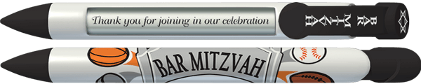 PERSONALIZED Sports Bar Mitzvah Pen